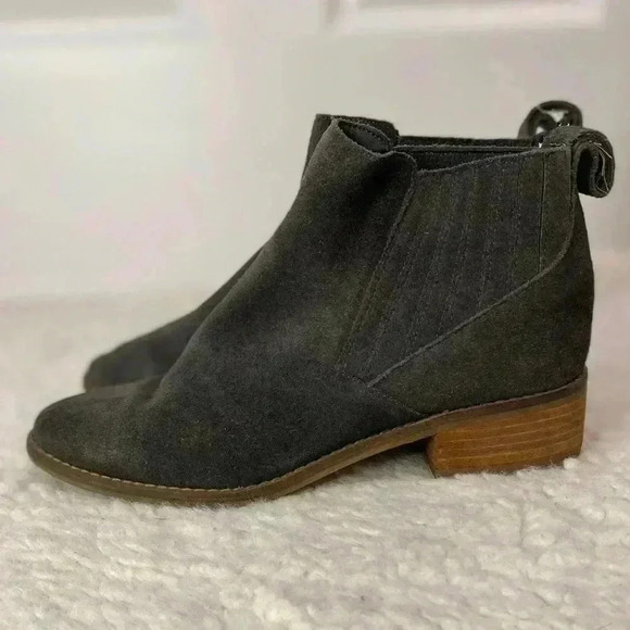 Dolce Vita Terra Charcoal Grey Suede Ankle Boots Size 6 - Picture 1 of 11